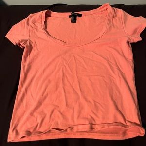 Slightly cropped coral top